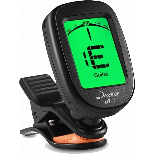  [아마존베스트]Donner Guitar Tuner Clip on-Accurate Chromatic,Acoustic Guitar Bass Violin Ukulele Tuner DT-2