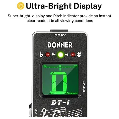  [아마존베스트]Donner Dt-1 Chromatic Guitar Tuner Pedal True Bypass