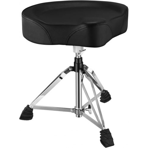  [아마존베스트]Donner Adjustable Drum Throne, Padded Stool Motorcycle Style Drum Chair for Music Show