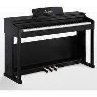 [아마존베스트]Donner DDP-100 88-Key Weighted Action Digital Piano, Beginner Bundle with Furniture Stand, Power Adapter, Triple Pedals, MP3 Function, Black