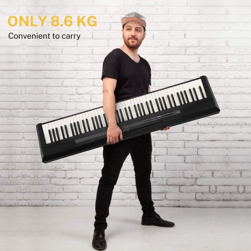  [아마존베스트]Donner DEP-10 Beginner Digital Piano 88 Key Full Size Semi Weighted Keyboard, Portable Electric Piano With Furniture Stand/Triple Pedals/Power Supply