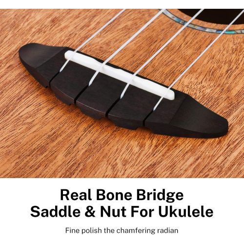  [아마존베스트]Donner Acoustic Electric Ukulele Concert Size Built-in Tuner Solid Top Mahogany 23 inch ElectroUkelele Beginner Kit With Online Lesson EQ Gig Bag Strap String Picks DUC-4E Profess