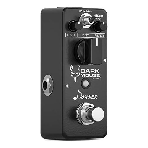  [아마존베스트]Donner Distortion Pedal True Bypass Dark Mouse Distortion Guitar Effect Pedal