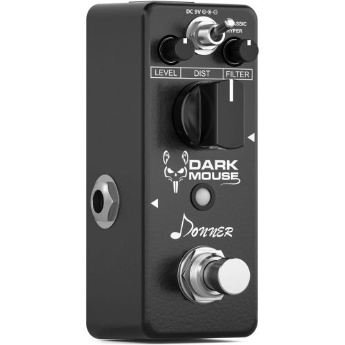  [아마존베스트]Donner Distortion Pedal True Bypass Dark Mouse Distortion Guitar Effect Pedal