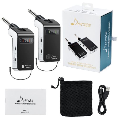  New Version Donner Rechargeable Wireless Guitar System DWS-3 Digital Guitar Bass Audio Transmitter and Receiver