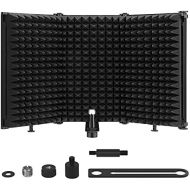 [아마존베스트]Donpow Microphone Insulation Shield Sound Absorbing Foam Reflector for Studio Microphones Sound Insulation for All Condenser Microphone Recording Studio Devices