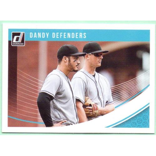  Nolan Arenado, DJ LeMahieu 2018 Donruss Dandy Defenders #213 - Colorado Rockies