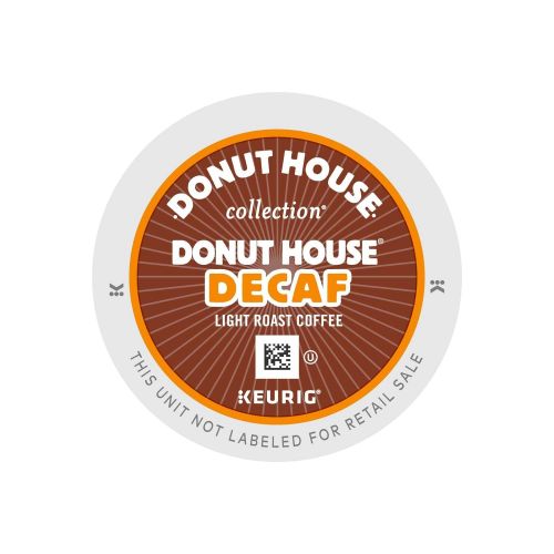  Donut House Collection, Decaf, Single-Serve Keurig K-Cup Pods, Light Roast Coffee, 72 Count (3 Boxes of 24 Pods)
