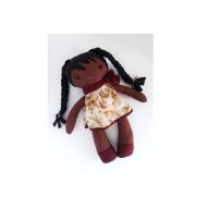 /DoodleDaisyShop Rag doll baby-Zulma the Paleontologist-black baby doll-dinosaurs