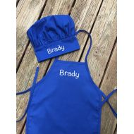 /Doodlegirls Kids Apron and Chef hats. Personalized Kids & Adult Apron. Adult and Kids Chef Hat. Crafts or baking apron. 20 colors to choose from.