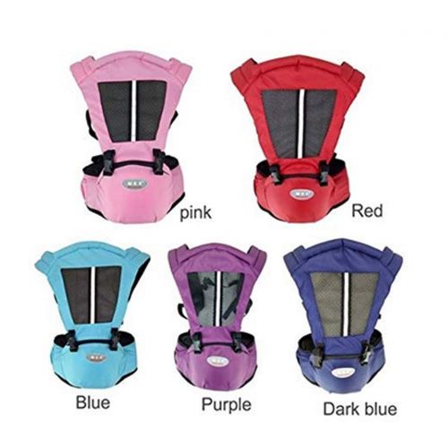  Dookingup 360 Ergonomic Baby Carrier Adjustable Front Carrier,Backpacks,Breathable Mesh for All Seasons,Baby Hip Seat Belt Carrier with Hip seat for Newborn,Infants and Toddler (Purple)