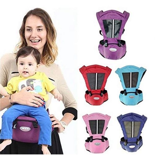  Dookingup 360 Ergonomic Baby Carrier Adjustable Front Carrier,Backpacks,Breathable Mesh for All Seasons,Baby Hip Seat Belt Carrier with Hip seat for Newborn,Infants and Toddler (Purple)