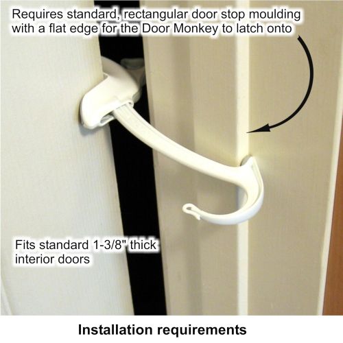  [아마존베스트]Door Monkey DOOR MONKEY Door Lock & Pinch Guard - Safety Door Lock For Kids - Baby Proof Door Lock For...