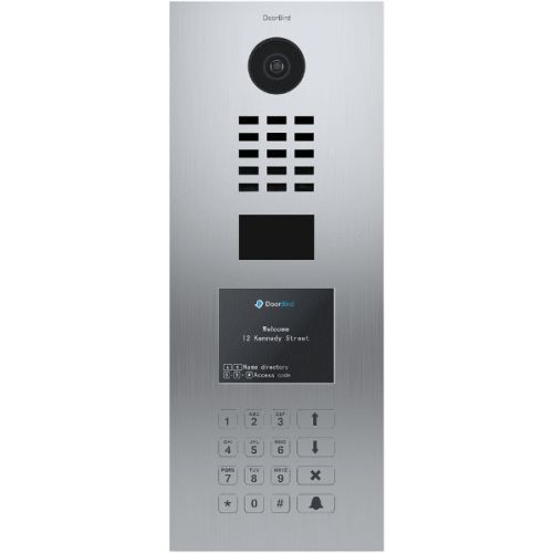  DoorBird D21DKV IP Video Door Station, Flush-mounted (vertical) Display Module, Steel Stainless Brushed - Multi Tenants - Access Control- POE Capable