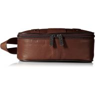 Dopp Mens Veneto Top Zip Travel Kit-Leather