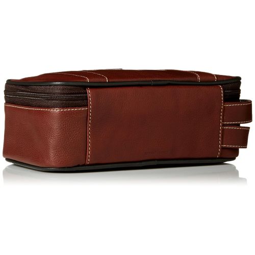  Dopp Mens Country Saddle Leather Top Zip Travel Kit