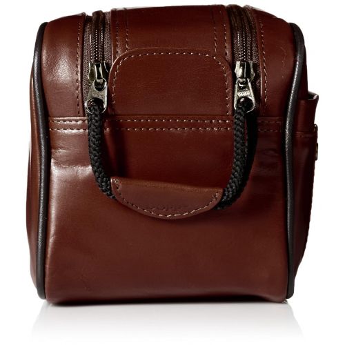  Dopp Mens Veneto Soft Sided Multi-Zip Travel Kit-Leather