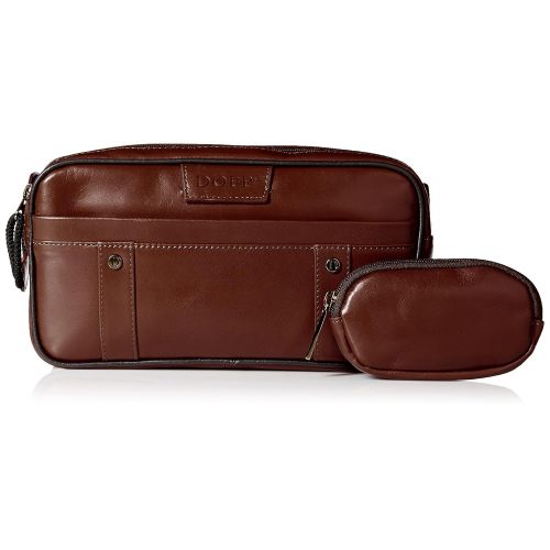  Dopp Mens Veneto Soft Sided Multi-Zip Travel Kit-Leather