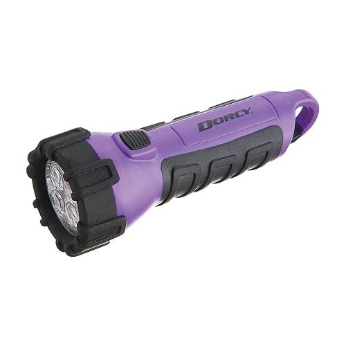  Dorcy 55 Lumen Floating Water Resistant LED Flashlight with Carabineer Clip, Purple (41-2508)