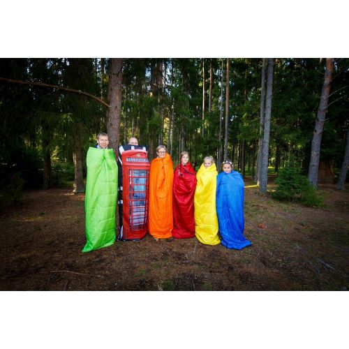 Dorcy REVALCAMP Lightweight Sleeping Bag - Phonebooth - Indoor & Outdoor use. Great for Kids, Teens & Adults. Ultra Light and Compact Bags are Perfect for Hiking, Backpacking, Camping &