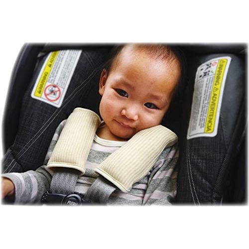  Dordor & Gorgor DorDor & GorGor Organic Baby Seat Belt Cushion, Extra Plush, 100% Cotton (Gray)
