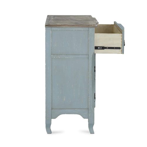  Dorel Living DA8272 Wells Accent, Antique Teal 3 Drawer Chest