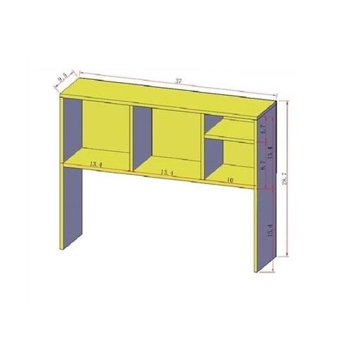  DormCo The College Cube - Desk Bookshelf - Marble Gray