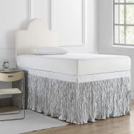 DormCo Crinkle Bed Skirt Twin XL (3 Panel Set) - Glacier Gray