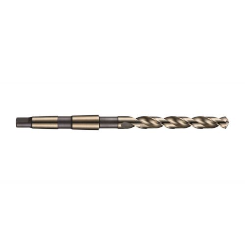  Dormer A73015.0 Taper Shank Drill, Bronze Coating, Cobalt High Speed Steel, 15 mm Head Diameter, 114 mm Flute Length