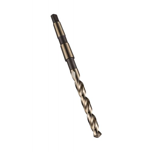  Dormer A73015.0 Taper Shank Drill, Bronze Coating, Cobalt High Speed Steel, 15 mm Head Diameter, 114 mm Flute Length