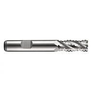 Dormer C40030.0 Shank Roughing End Mill, Bright Coating, Cobalt High Speed Steel, 30 mm Head Diameter, 45 mm Flute Length