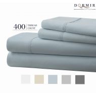Dormir 400 Thread Count 100% Cotton Sheet Blue King Sheets Set, 4-Piece Long-Staple Combed Pure Cotton Best Sheets for Bed, Breathable, Soft & Silky Sateen Weave Fits Mattress Upto 18 Dee