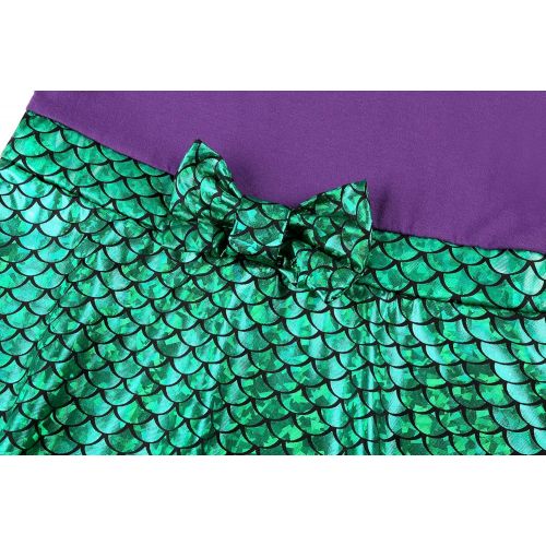  Dormstop Girls Little Mermaid Dress Halloween Ariel Princess Costume Fancy Party Cosplay Costumes