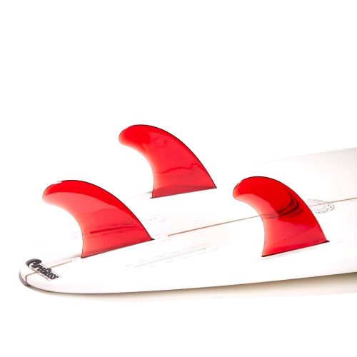 Dorsal Flexrez Core Thruster Surfboard Fins (3) FUT Tri Fin Compatible Red