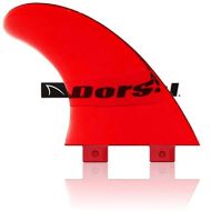Dorsal Performance Flexrez Core Surfboard Twin Surf Fins (2) FCS Compatible Red