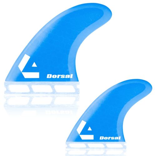  Dorsal Surfboard Fins Hexcore Quad Set (4) Honeycomb FUT Base Blue