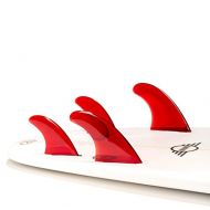 Dorsal Performance Flexrez Core Surfboard Quad Surf Fins (4) FCS Compatible Red