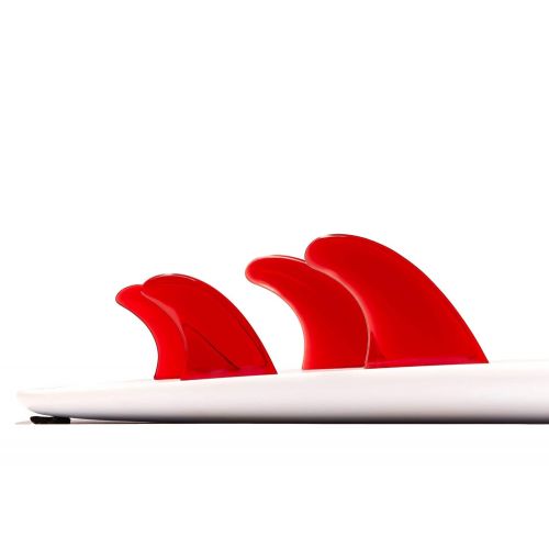  Dorsal Performance Flexrez Core Surfboard Quad Surf Fins (4) FCS Compatible Red