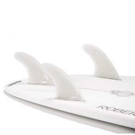 Dorsal Surfboard Fins Hexcore Thruster Set (3) Honeycomb FUT Base White