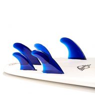 Dorsal Performance Flexrez Surfboard ThrusterQuad Surf Fins (5) FCS Compatible Blue