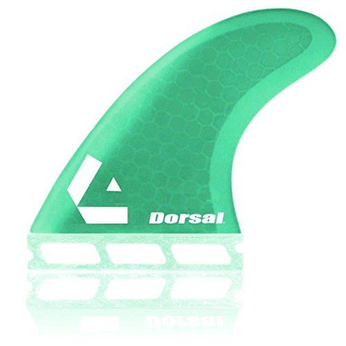  Dorsal Performance Core (Hexcore) Thruster Surfboard Surf Fins Set (3) Honeycomb FUT Base Green