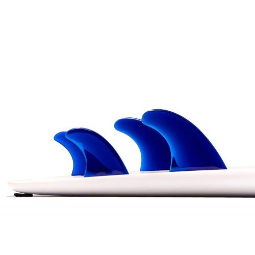  Dorsal Performance Flexrez Core Surf Quad Surfboard Fins (4) FCS Compatible Blue