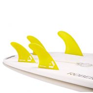 Dorsal Performance Core (Hexcore) Quad Surfboard Surf Fins Set (4) Honeycomb FUT Base Yellow