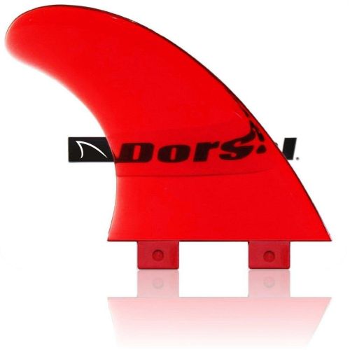  Dorsal Performance Flexrez Core Surfboard Thruster Surf Fins (3) FCS Compatible Red