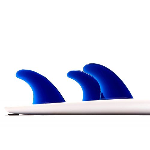  Dorsal Performance Flexrez Core Surfboard Thruster Surf Fins (3) FCS Compatible Blue