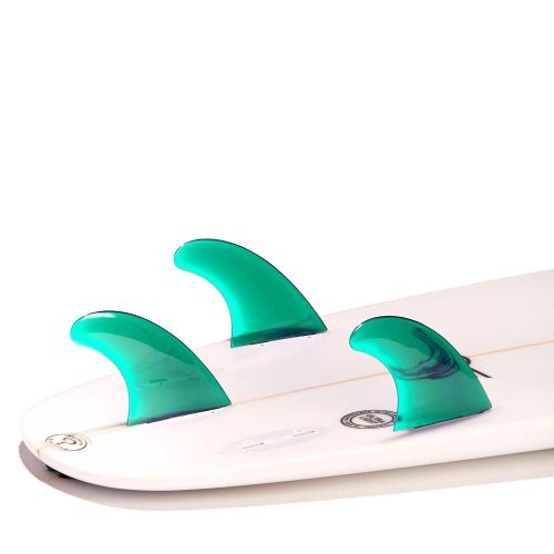  Dorsal Performance Flexrez Core Surfboard Thruster Surf Fins (3) FCS Compatible Aqua