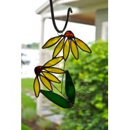 Dortdesigns Coneflower Stained Glass Suncatcher Black-eyed Susan