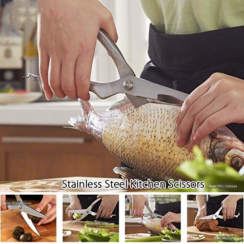  Dosreng Kitchen Scissors For Greenery Stainless Steel Scissors Multifunction Scissors For Fish Chicken HousehoCooking Tool