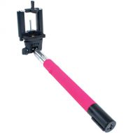 Dot Line Smartphone Selfie Extension with Bluetooth Shutter Release (Hot Pink)