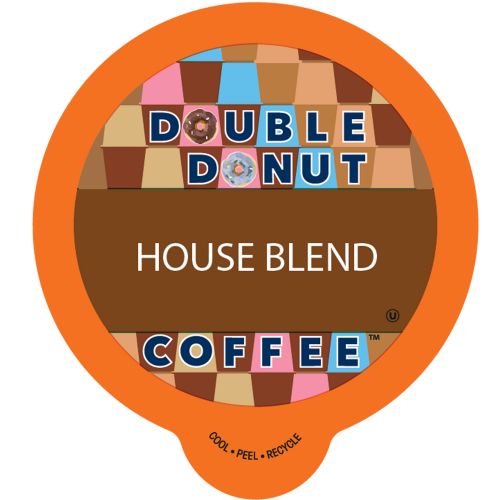  Double Donut House Blend Roast Coffee, in Recyclable Single Serve Cups for Keurig K-Cup Brewers, 80 Count